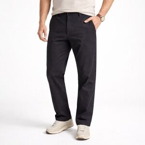 Vince Camuto The Weekend Black Twill Chino Pants Drawstring Size 36W30L NWOT